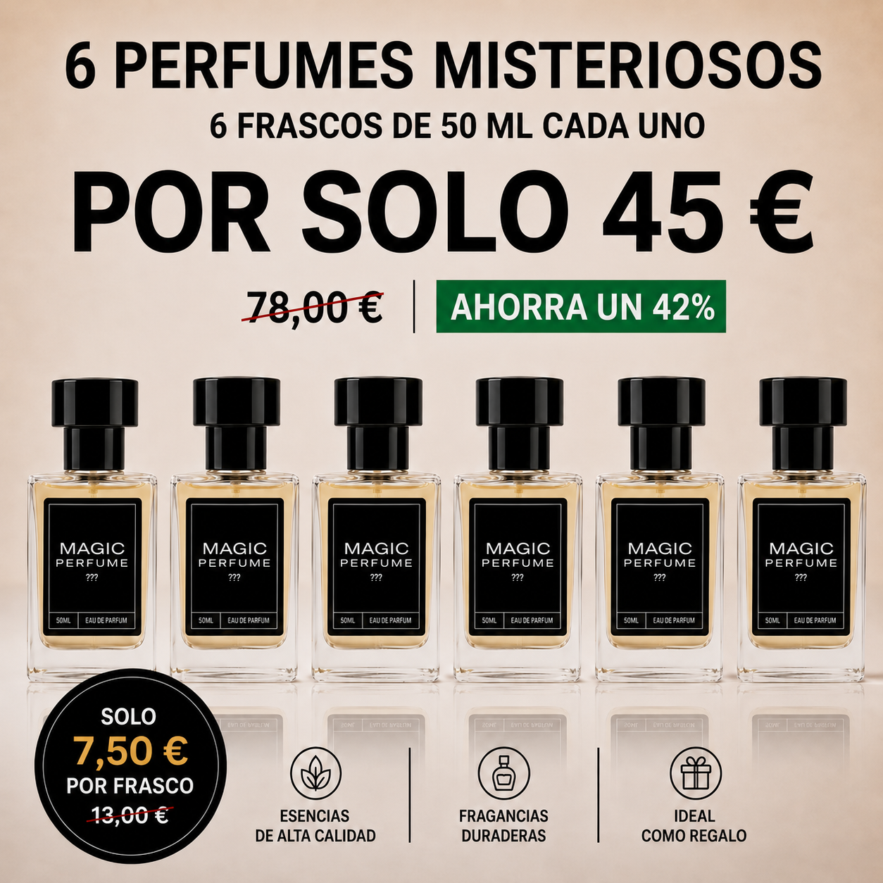 Profumi Misteriosi – 6X 50ml Flaconi di profumo