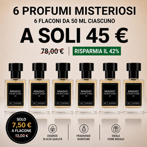 Profumi Misteriosi – 6 flaconi da 50 ml di profumo