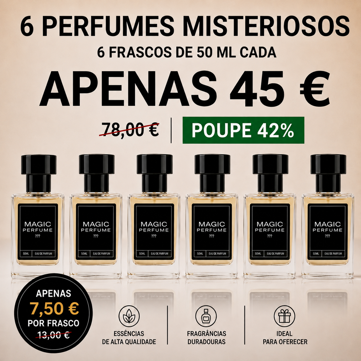 Profumi Misteriosi – 6X 50ml Flaconi di profumo