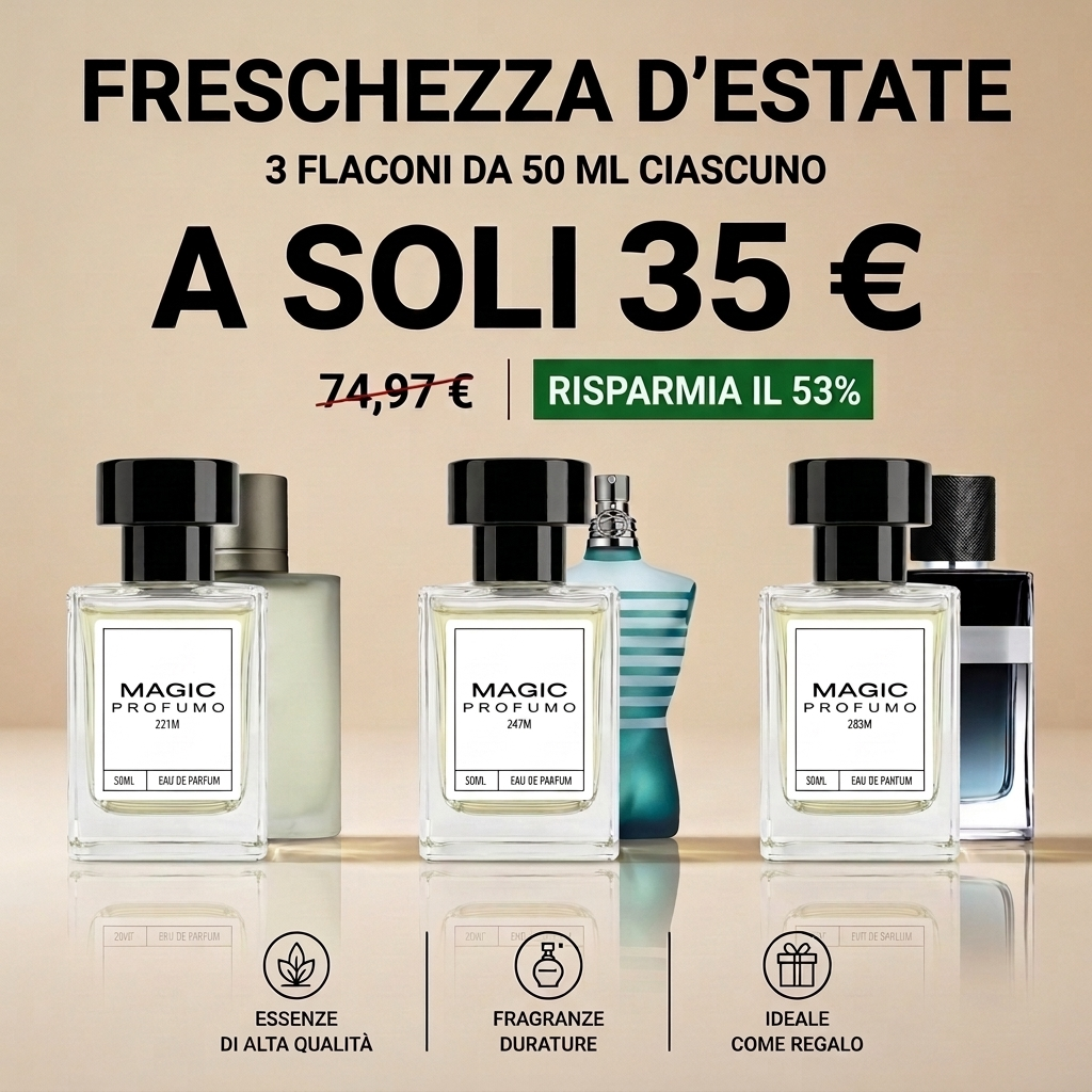 Freschezza d'Estate – 3 frascos de perfume de 50 ml