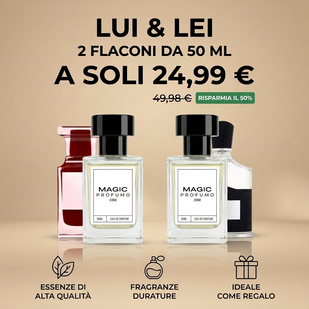 Lui & Lei – 2 flaconi da 50 ml di profumo