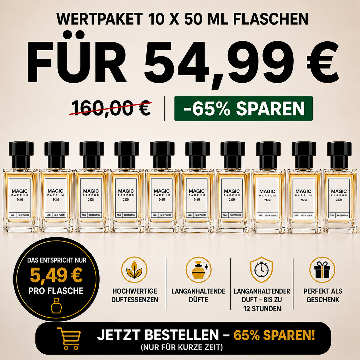 10 X 50ml Parfümflaschen